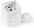 Sanbege 2 pcs Cotton Swab Holder with Lid, Resin Q-Tips Container, Cotton Ball Canister for Vanity, Dresser Counter, Bathroom Sink Organizer (White Marble)