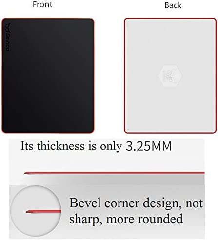 Seihoo Mouse Pad, Resin Hard Surface Mouse Mat Polymer Silicone Bottom Gaming Mousepad No Smell Waterproof for Games, Office 24 x 20cm (9.5 x 7.8in)
