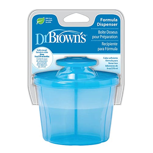 Dr. Brown's Travel Formula Dispenser with Lid, BPA Free - Blue