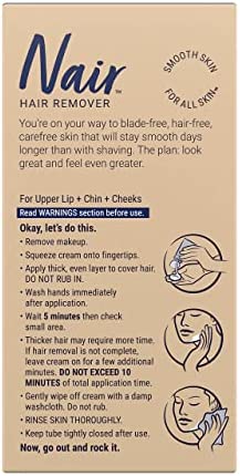 Nair Hair Remover Face Cream, 2 Oz, Pack of 2
