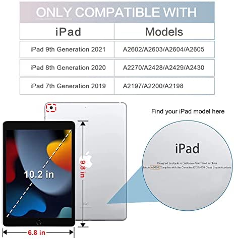 Lalumix iPad 9th Generation Case / iPad 8Th Generation Case / iPad 7Th Generation Case,iPad 10.2 inch case for Kids Multi-Angle Viewing Auto Wake/Sleep Adjustable Stand Cover Abstract Oil Painting