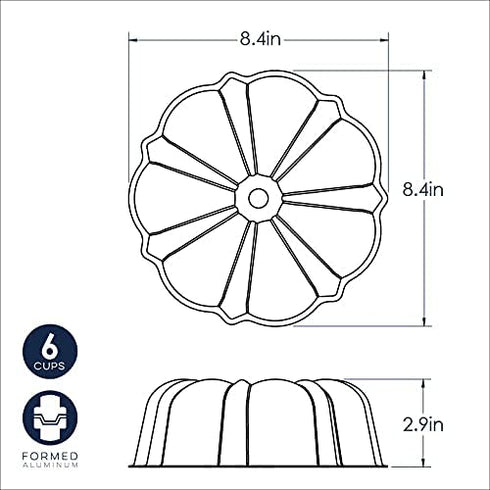 Nordic Ware 51322 Bundt Pan, 6-cup, Red