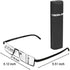 DBEFTLI Half Frame Reading Glasses - Half Rim Computer Readers with Glasses Case for Men (2 PCS in Pouch) 2.00