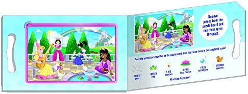 Melissa & Doug Take-Along Magnetic Jigsaw Puzzles Travel Toy Princesses (2 15-Piece Puzzles)