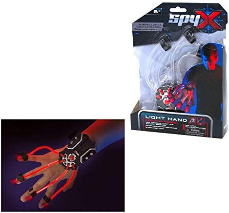 SpyX / Light Hand – LED Light Up Glove Toy for Spy Kids. Cool Flash Light Finger Device to Navigate in The Dark. Elastic LED Spy Toy Gadget for Junior Secret Agent Costumes