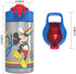 Zak Designs Disney 18/8 Single Wall Stainless Steel Kids Water Bottle with Flip-up Straw Spout and Locking Spout Cover, Durable Cup Stays Clean for Sports or Travel (15.5oz, Non-BPA, Mickey Mouse)