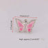 Run 6 Pieces Butterfly Knobs Metal Decorative Cabinet Drawer Cupboard Furniture Door Single Hole Pulls Handles (Pink)