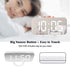 Lamisola Digital Alarm Clock, Large LED Mirror Display, 2 USB Charging Ports?Auto Dim Mode?Modern Design Clock for Bedroom Office, White