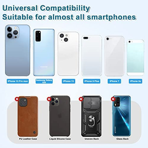 Card Holder for Phone Case, SHANSHUI 3 Pack Phone Card Holder Wallet Stick on Silicone Credit Card Holder Pocket Pouch Compatible with iPhone, Android & Most Smartphones