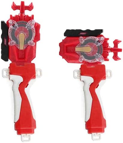 Battling Sparking String Launcher, World Spriggan Top Burst Launcher Set, Left and Right Spin String Launcher Grip Compatible with All Bey Burst Series - Red