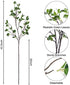 Whonline 43.3inch Artificial Greenery Stems, 2pcs Artificial Greenery Faux Branches for Vase Filler, Faux Ficus Twig with Green Eucalyptus Leaves for Home Office Decor