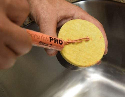 Scratch Pro Kit for Polishing and Repairing Stainless Steel Sinks, with Diamond Buffing Compounds, Reduce The Appearance of Ugly Scratches and Polish Sink for Factory Fresh Look in No Time