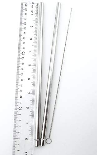 4 Pack Cocostraw for Bubba Envy 24 oz Big Tumbler PerfectFIT 18/8 Stainless Steel Drinking Straws With Cleaning Brush