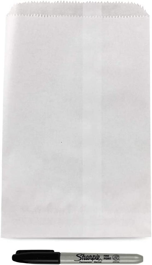 Hygloss Products Pinch Bottom Arts and Crafts Paper Bags 6 x 9 Inch, White, 100 Pack