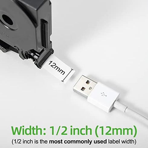 Labelife 6-Pack Label Maker Tape Replacement for Brother TZe231 Ptouch Tape TZe Label Tape 12mm 0.47 Inch Laminated White Label Maker Tape TZe-231 for P Touch PT-D210 PTH110 PT-D220 PTD600, 26.2 Feet