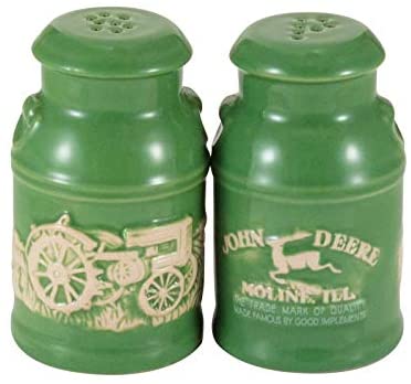 John Deere Raised-Relief Milk Can Salt & Pepper Set