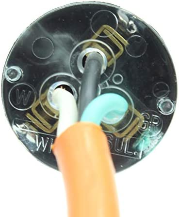 Journeyman-Pro 520CV-LIT Lighted 20 Amp 120-125 Volt, NEMA 5-20R, 2Pole 3Wire, Straight Blade, Female Plug Replacement Cord Connector Outlet, Commercial Grade PVC Power Indicating (BLACK LIT 1-PACK)