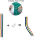 2.54mm XH Connector Socket Kit With pre-crimped cable wire 2/3/4/5/6/7 Pin Housing JST Adapter Cable Male and Female Compatible with JST-XH Connector (Connector&Socket)