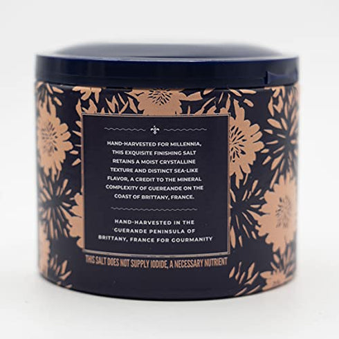 Gourmanity 4.4 oz Fleur De Sel De Guerande, Hand-harvested French Salt Fleur De Sel French Sea Salt, Fleur De Sol Sea Salt From France