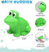 DolliBu Frog Bath Buddy Squirter - Floating Green Frog Rubber Bath Toy, Fun Water Squirting Bathtime Play For Toddlers, Cute & Soft Animal Toy For The Bathtub, Beach & Pool for Girls & Boys - 3 Inch