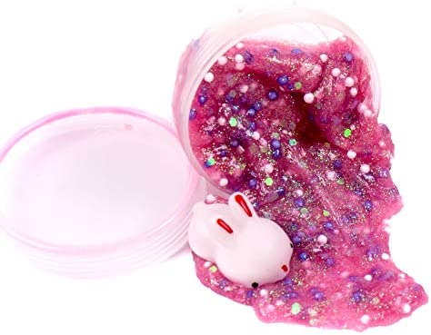 Slimygloop Mix'Ems by Horizon Group USA- Cotton Candy, Mix & Create Your Own Pink & Purple Sparkly Gooey, Putty, Slime with Glitter & Squish Bunny Add Ins, Multi, One Size