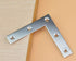 Flat L Shaped Corner Bracket, Tiberham 10 Pcs 80 x 80 mm Stainless Steel Right Angle Corner Brace Repair Plate, Heavy Duty Furniture Fastener Joint Corner Connector for Wood Shelf Cabinet Table Chair