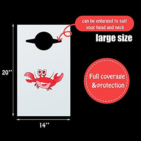 Geyoga 30 Piece lobster Bibs 23 Inch Crawfish Boil Party Supplies Crab Plastic Seafood Funny Bibs for Adult Size