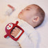 Smily Mia Penguin Buddy Never Drop Silicone Baby Teething Toy for 0-6month Infants, Baby Chew Toys for Sucking Needs, Hand Pacifier for Breast Feeding Babies, Car Seat Toy for New Born,Red