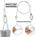Safety Cable Lock, Stainless Steel Cable with Loops Heavy Duty Bike Lock Hook Flexible Security Steel Cable Wire Lock and Chain for Luggage Hanging Light Plant Picture