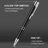4 Pieces Lighted Tip Pen Ballpoint Pen with Light Flashlight LED Light Pen LED Penlight Light Up Pen for Writing in the Dark (Black and Silver)