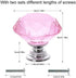 Akstore 10 Pcs Crystal Glass Cabinet Knobs 30mm Diamond Shape Drawer Kitchen Cabinets Dresser Cupboard Wardrobe Pulls Handles (Pink)