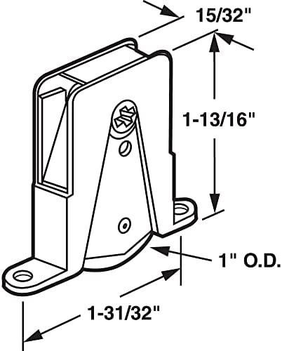 Prime-Line B 684 Screen Door Roller Assembly with 1 inch Nylon Wheel (2-pack)