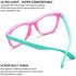DeBuff Kids Blue Light Blocking Glasses Boys Girls Nerd Blue Light Blockers Age 3-12 (Clear)