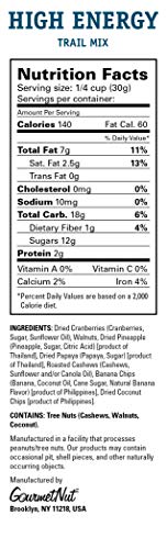 Power Up Trail Mix Trail Mix KetoFriendly PaleoFriendly NonGMO Vegan GlutenFree No Artificial Ingredients Gourmet Nut oz Bag, High Energy, 14 Ounce