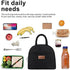 BALORAY Lunch Bag for Women Men Insulated Lunch Box for Adult Reusable Lunch Tote Bag for Work, Picnic, School or Travel (Solid Black)