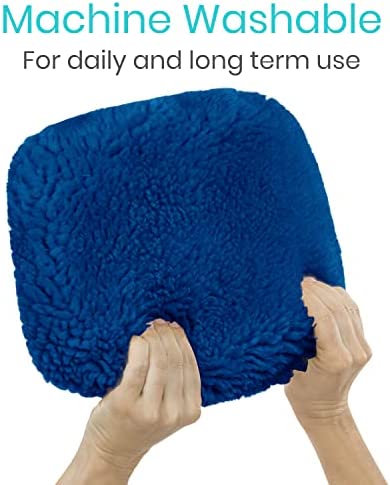 Vive Knee Scooter Pad Cover - Plush Adult Sheepskin Memory Foam Cushion, Walker Accessory for Knee Roller, Padded Accessories, Leg Cart Improves Comfort During Injury, Fits Most Knee Scooters