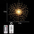 200LED Hanging Sphere Lights, Battery Operated Starburst Lights, 8 Modes Dimmable Remote Control, Waterproof Fairy Lights, Copper Wire Lights, Indoors Outdoors Christmas Decoration (Warm White)