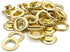 Ram-Pro 1/2" Brass Grommets Eyelets with Washers Kit, Solid Metal Antique Style Eyelet Repair Replacement Pack, Sets of 25