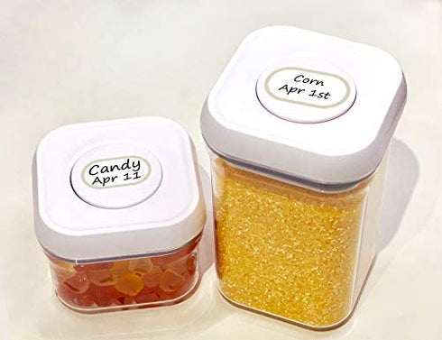 Removable Write-On Food Labels, Waterproof Kitchen Labels for OXO POP Food Storage Containers and Home Organization, Pack of 64
