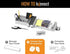 Bostitch Konnect™ Sticky Note Holder + Business Card Stand, Includes Pen Holders, White