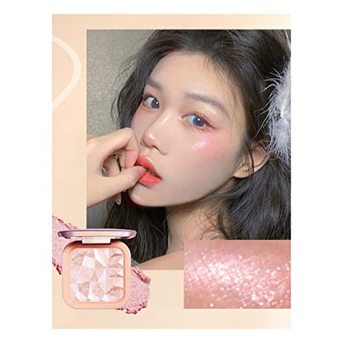 ELLESY Highlighter Makeup Palette Long Lasting Face Highlighter Powder Shimmer Highlight Palette Suit All Skin Tones-RAINBOW GLOW