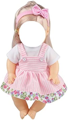 JING SHOW BUSSINESS 6 Sets Baby Doll Clothes for 10-12 Inch Girl Doll, Doll Clothes Dress Outfits Headbands Accessories fits 10 11 12inch Baby Doll