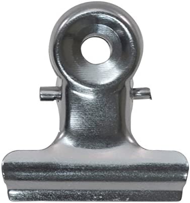 Tim Holtz Idea-ology Hinge Clips, Antique Satin Nickel Finish, Pack of 15 Miniature Metal Bulldog Clips, 7/8 x 7/8 Inch, TH92692