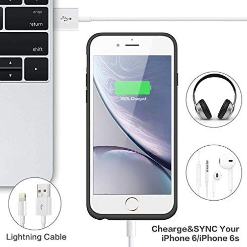 Battery Case for iPhone 8 Plus/7 Plus/6 Plus/6s Plus,8500mAh Portable Protective Charging Case Extended Rechargeable Battery Pack Charger Case Compatible with iPhone 7Plus/8 Plus/6P/6s Plus (5.5 inch)
