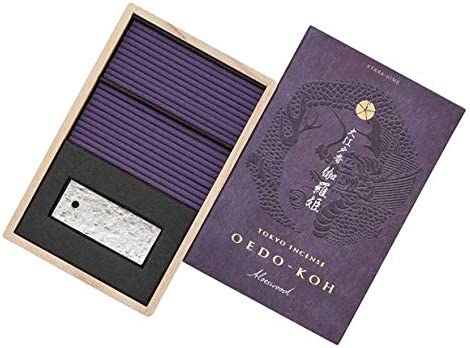 OEDO-KOH - Aloeswood 60 Sticks w/ Incense Holder by NIPPON KODO, Japanese Quality Incense