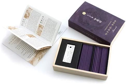 OEDO-KOH - Aloeswood 60 Sticks w/ Incense Holder by NIPPON KODO, Japanese Quality Incense