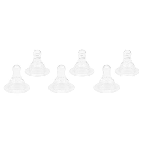 Gerber First Essential 6 Pack Silicone Nipples, Fast Flow