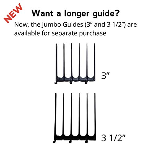 CombPal Scissor Clipper Over Comb Hair Cutting Tool - Barber Hair cutting kit - DIY Home Hair cutting Guide Comb Set (Classic Set, Black)
