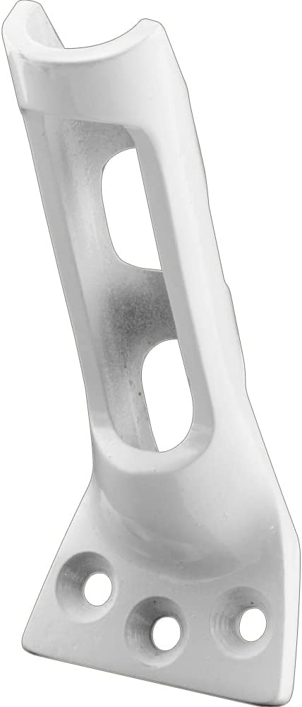 Prime-Line U 10044 30-Degree Cast Aluminum Flag Pole Holder with 3/4 inch Pole, White