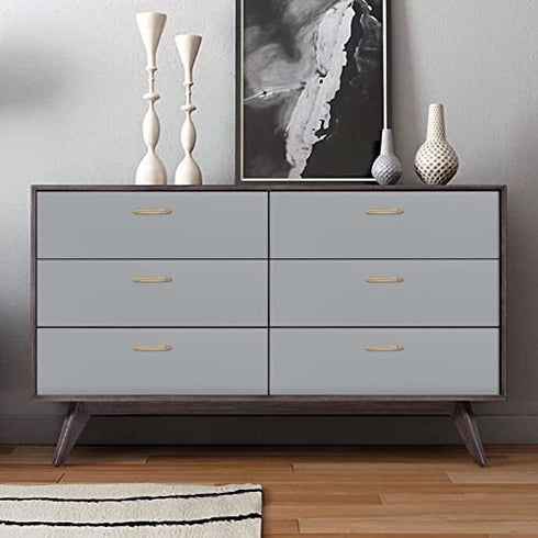 Caltero Solid Grey Contact Paper 15.7In×118In Matte Gray Wallpaper Grey Peel and Stick Wallpaper Waterproof Self Adhesive Vinyl for Wall Countertop Cabinet Shelf Home Decoration